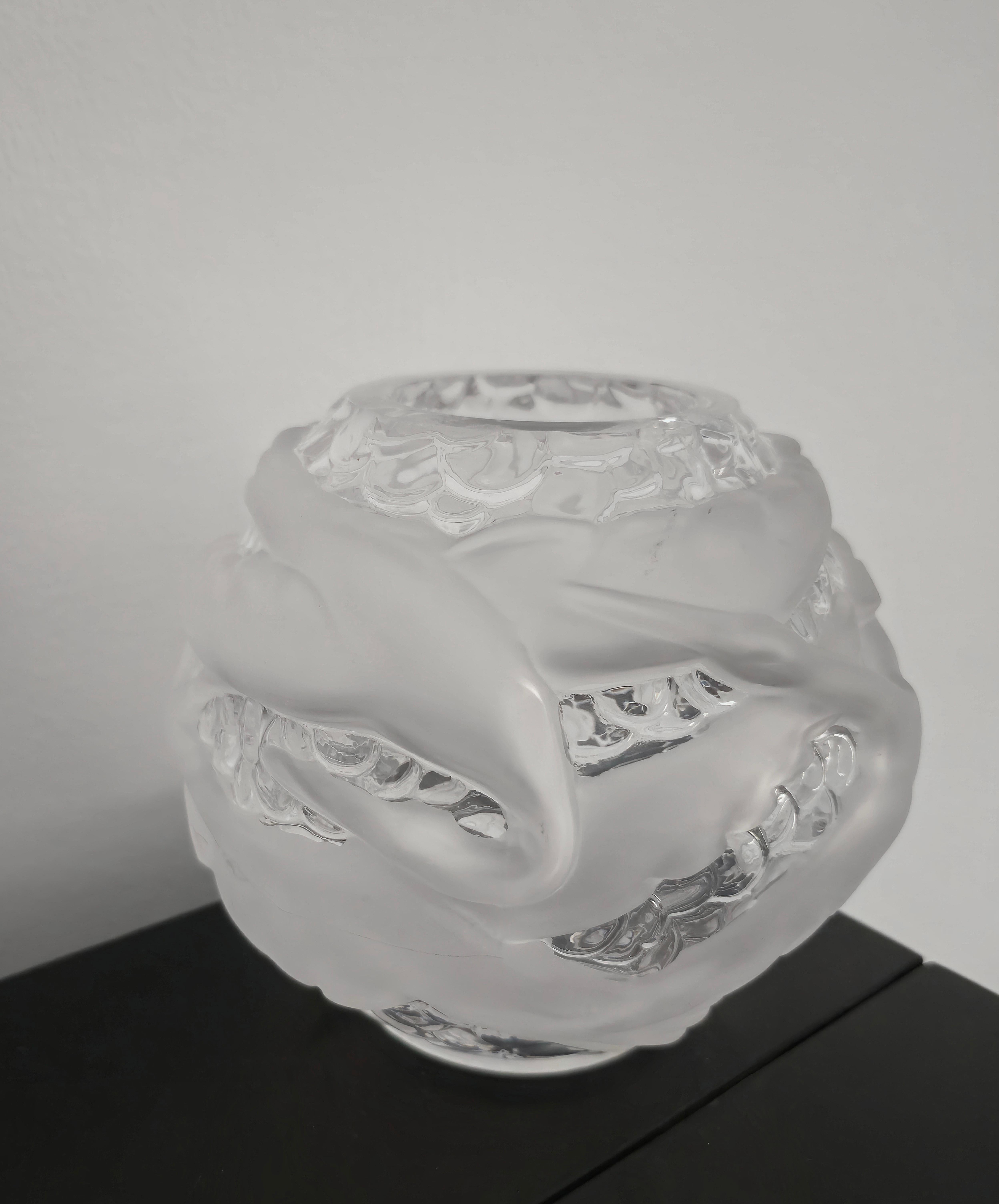 Vaso di cristallo Portieux Design del Medioevo  Francia 1950/60 In condizioni buone in vendita a Palermo, IT