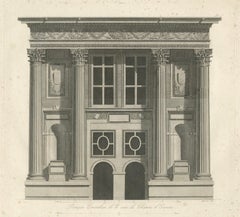 Portique Corinthien du Château d’Écouen – Architectural Engraving, Baltard, 1799