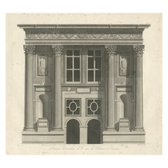 Portique Corinthien du Château d’Écouen – Architectural Engraving, Baltard, 1799