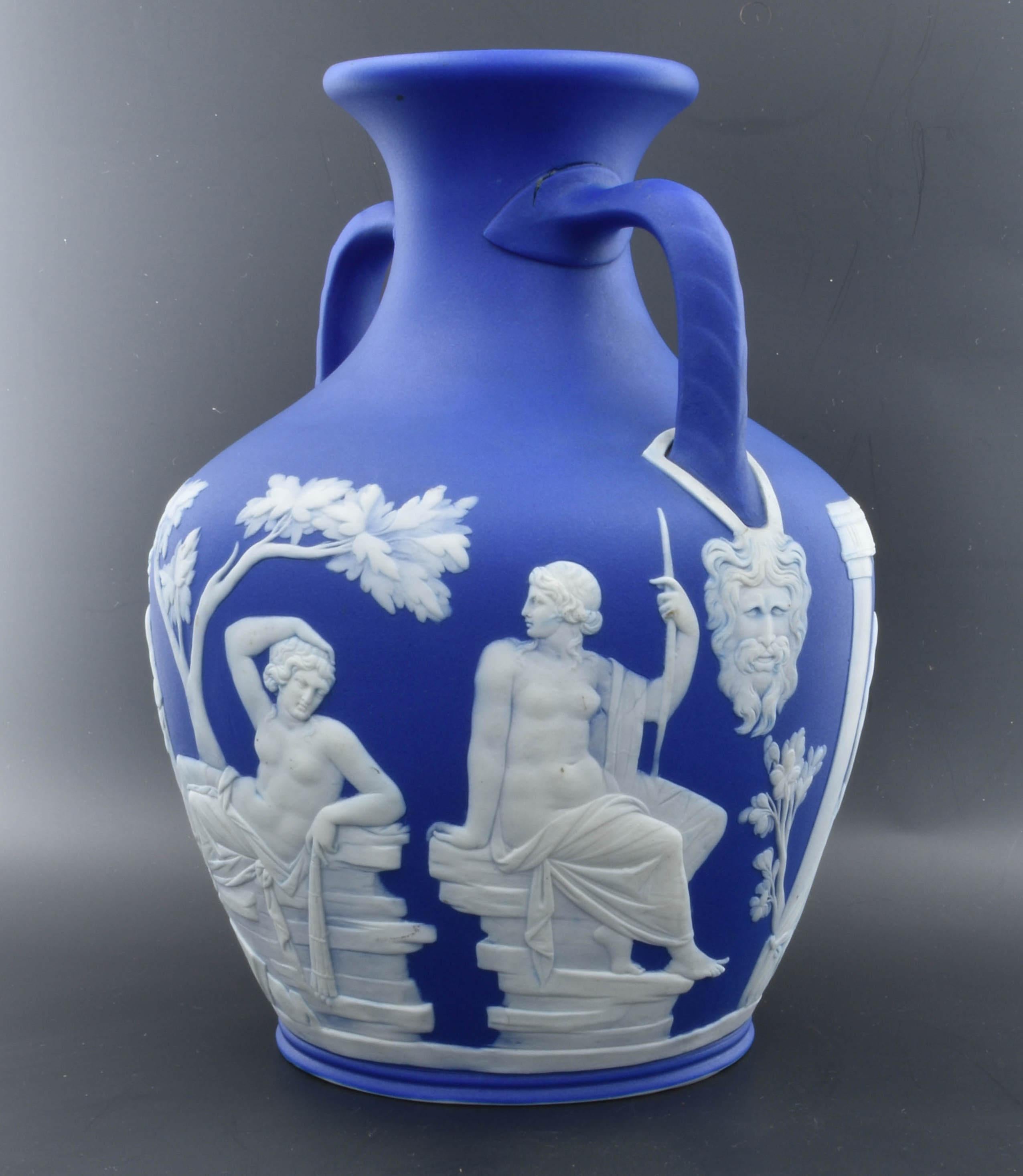 English Portland Vase, Full Sized, Wedgwood, circa 1845