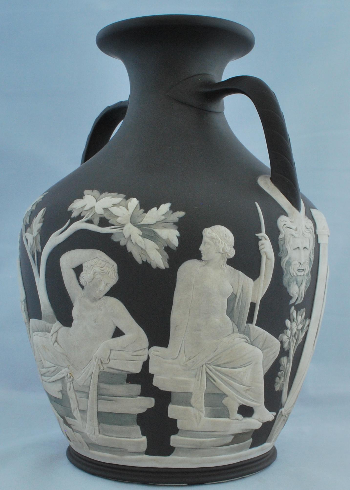 Pottery Portland Vase, Northwood, Wedgwood, circa 1880 For Sale