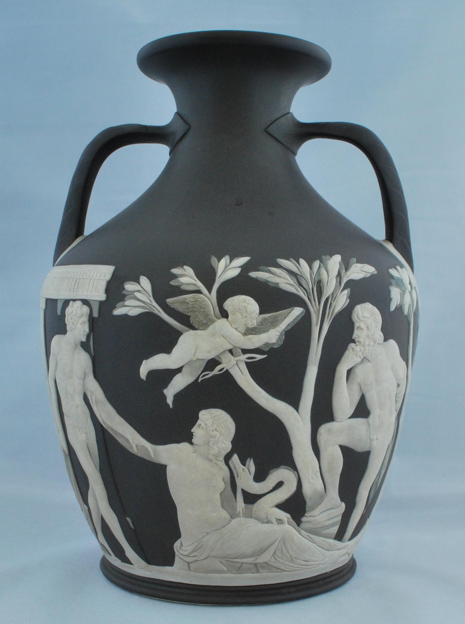 English Portland Vase, Northwood, Wedgwood, circa 1880 For Sale
