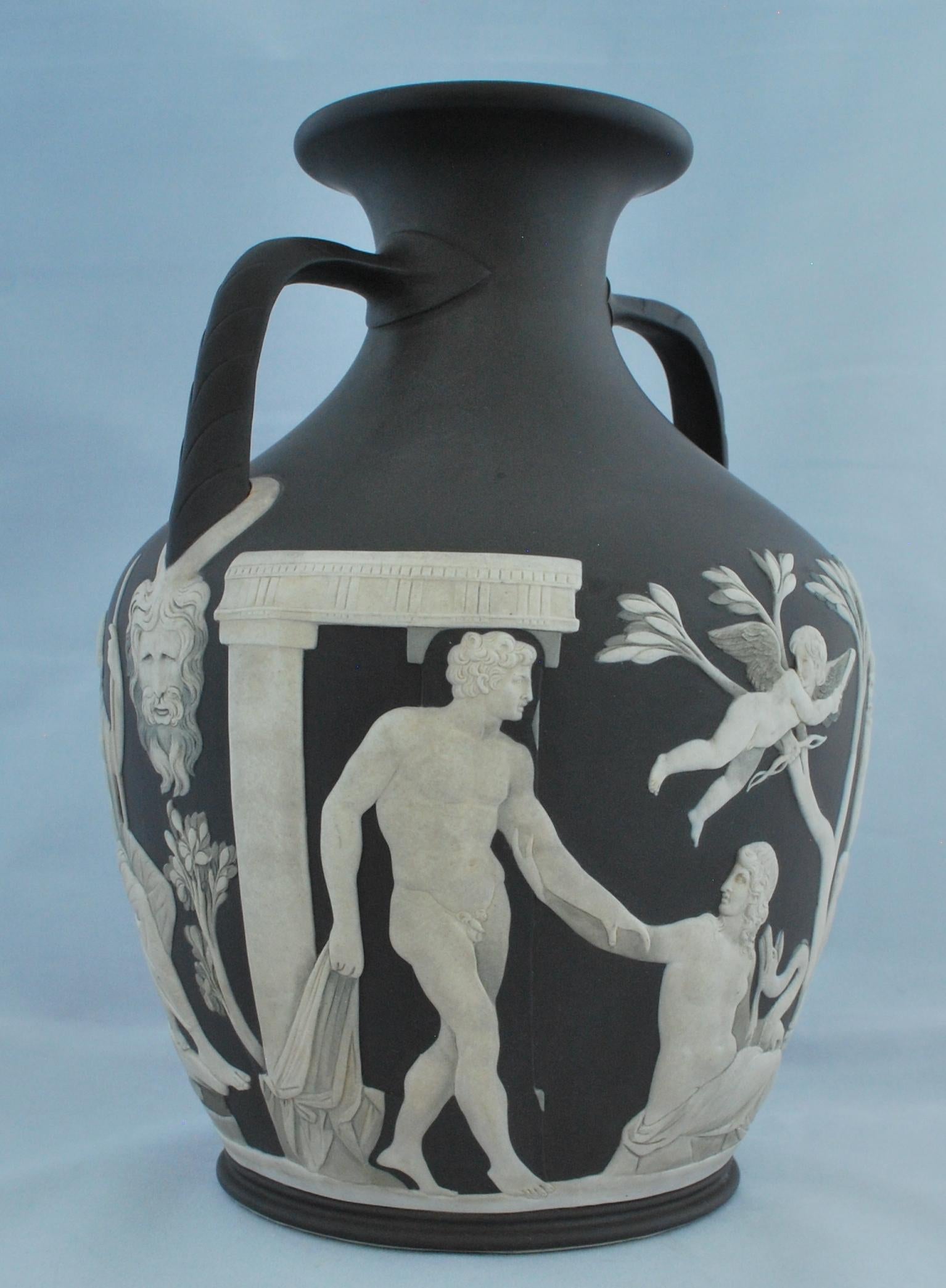 Pottery Portland Vase, Northwood, Wedgwood, circa 1880 For Sale