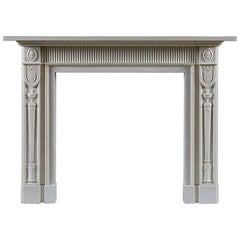 Berkeley Reproduction Fireplace in White Marble
