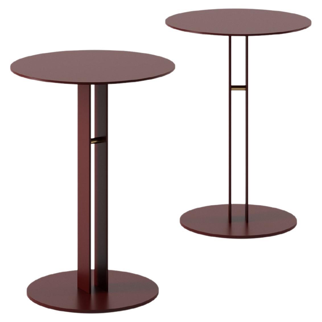 Portman Side Table 40cm/15.7" in Oxblood For Sale