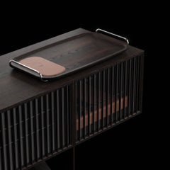 Portman Sideboard - solid wood feet & wood vennered in Chocolate Oak. Tray incl.