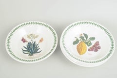 Portmeirion Angleterre. Ensemble de 4 assiettes profondes en faïence. Série "Le jardin botanique".