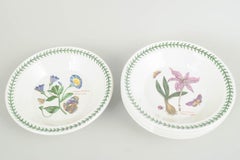 Portmeirion Angleterre. Ensemble de 5 assiettes profondes en faïence. Série "Le jardin botanique".