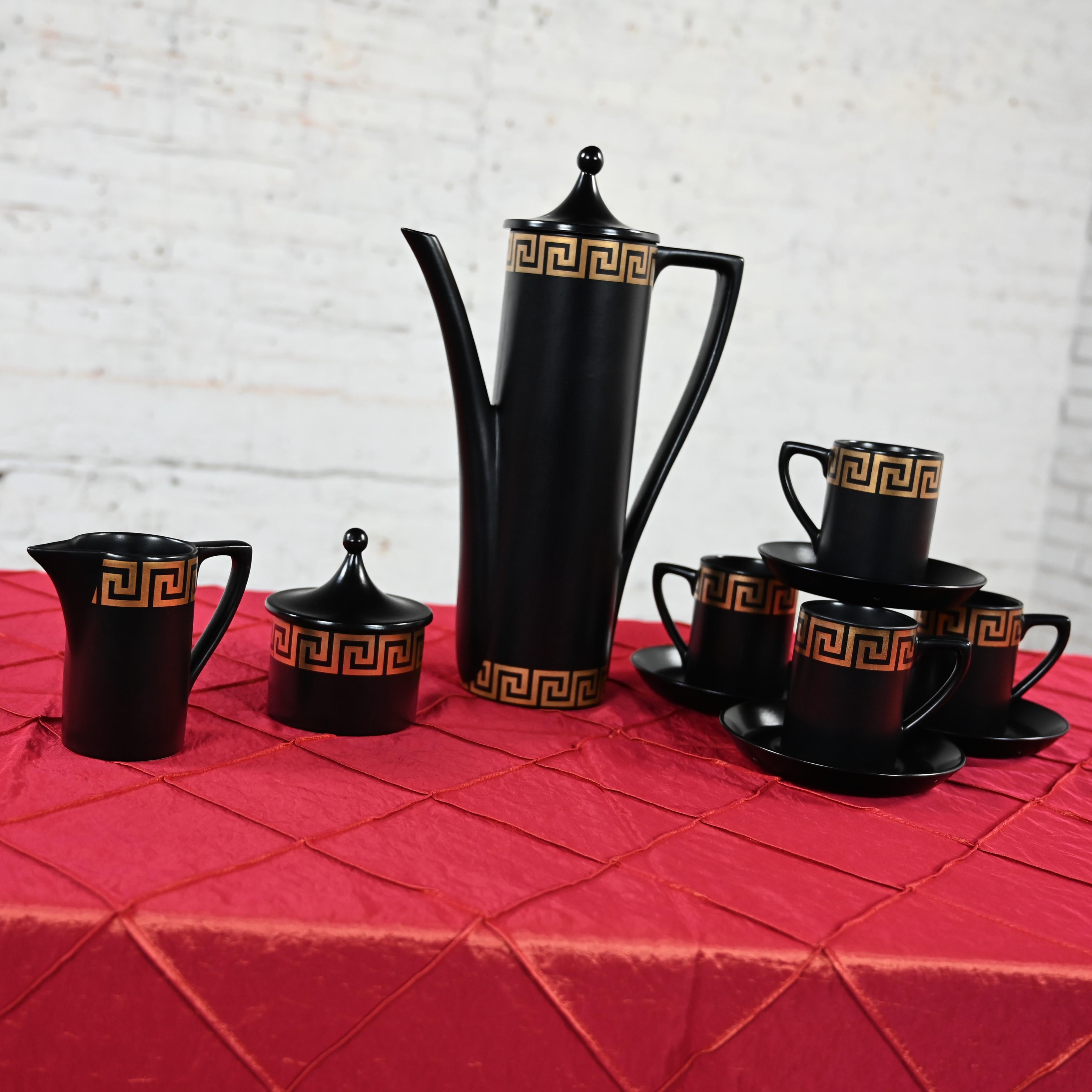 Portmeirion Pottery Greek Key Espresso Coffee Service Susan Williams Ellis Desig For Sale 9
