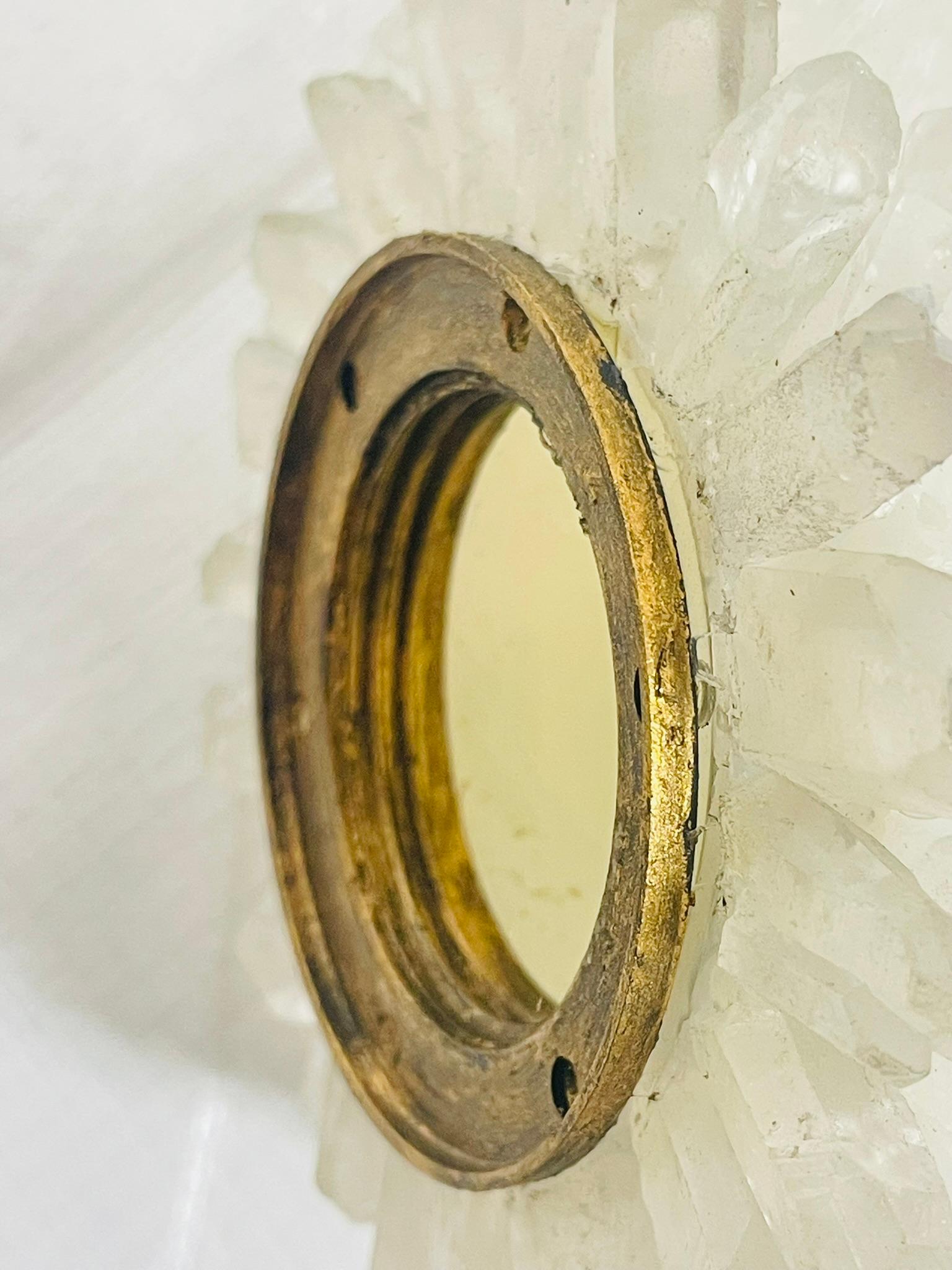 Lampadario Porto Alegre di Haus of Aurah - Lampada scultorea in quarzo e bronzo in vendita 12