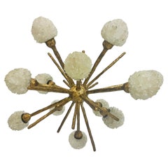 Porto Alegre Chandelier by Haus of Aurah – Quartz & Bronze Sculptural Light