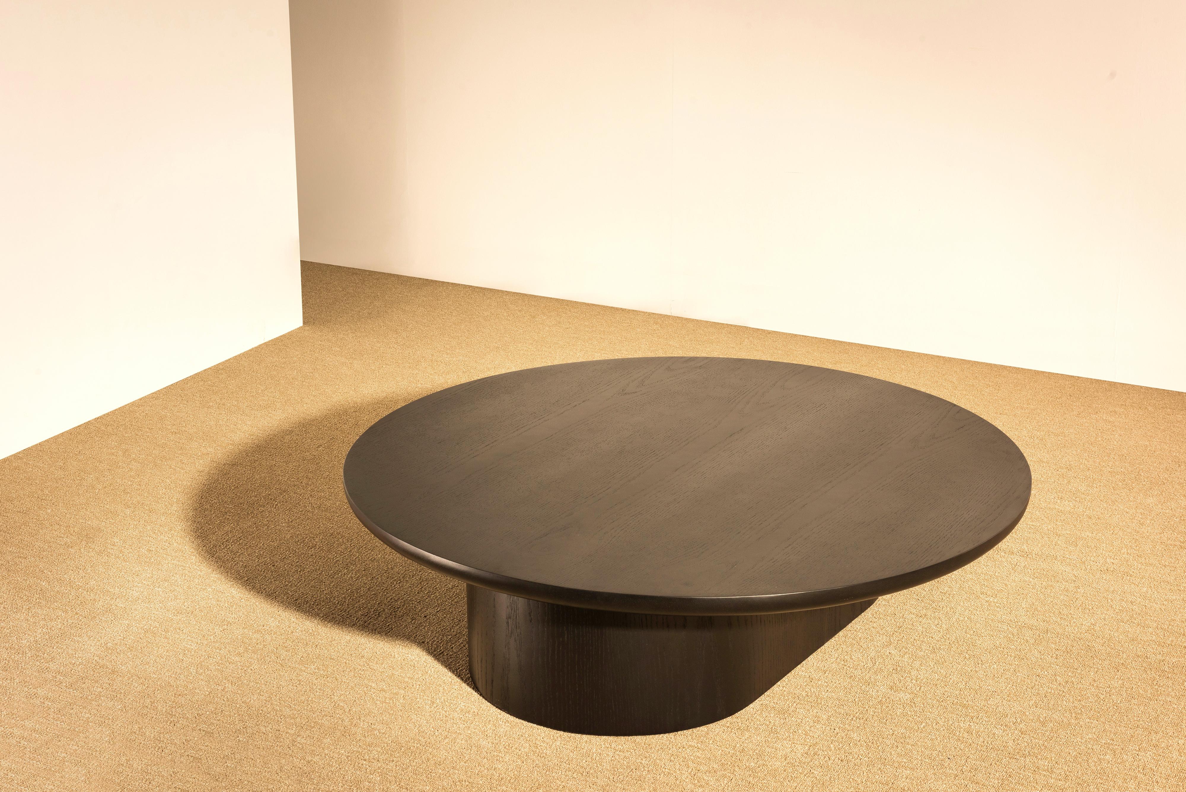 Brésilien Porto Center Table, by RAIN, Contemporary Center Table, Laminated Oakwood en vente