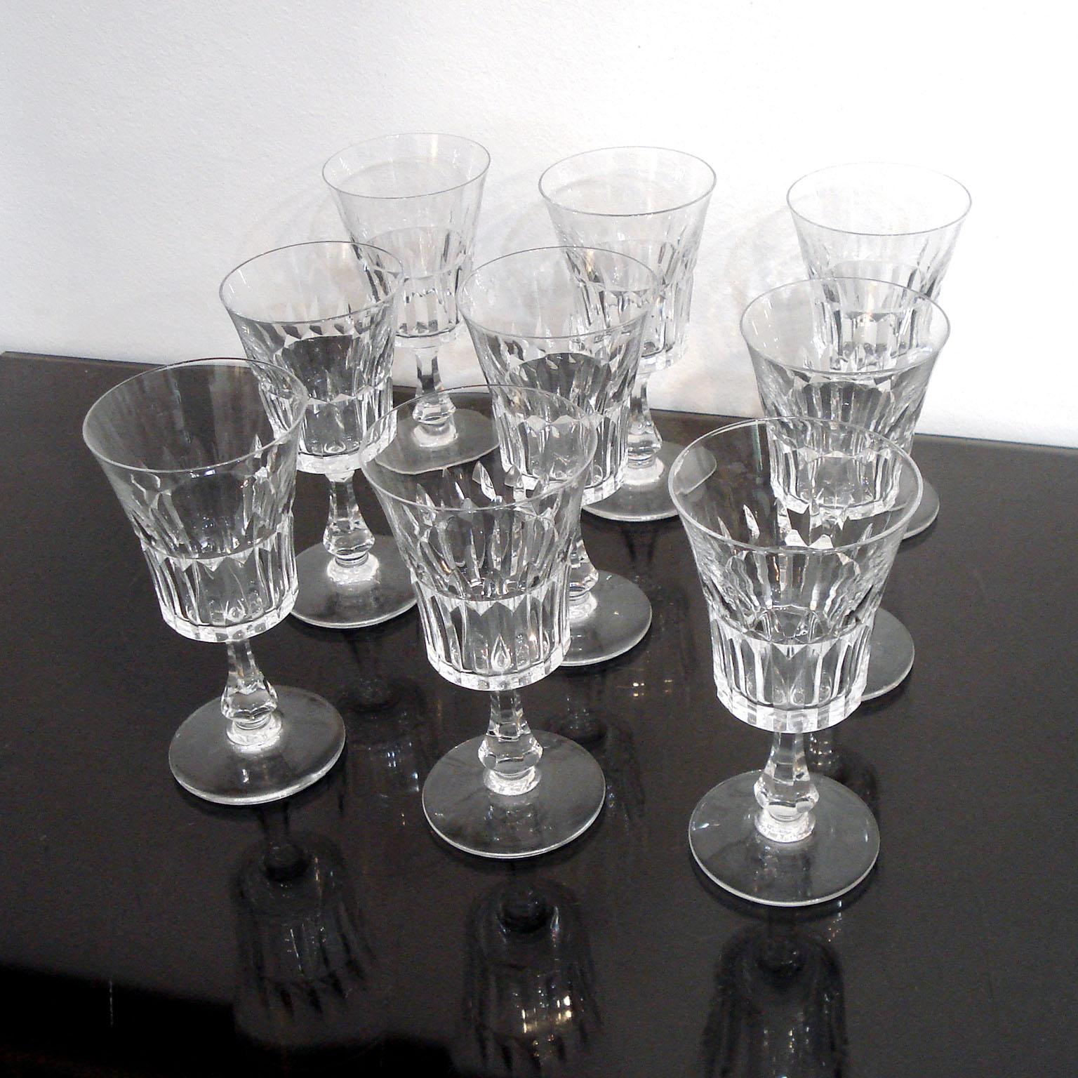 Baccarat Crystal Porto Wine Glasses Navarre, 1950s 1