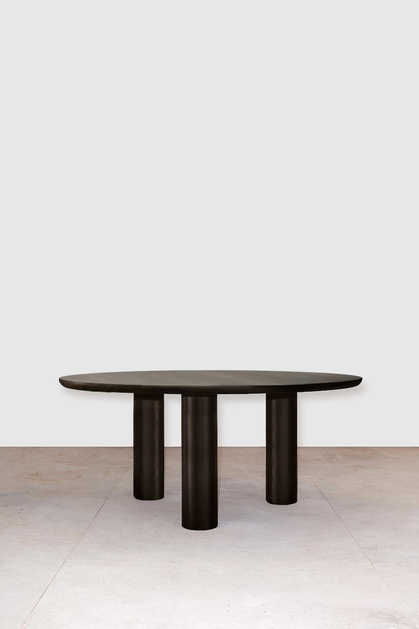 Brazilian Porto Dining Table, by Rain, Contemporary Dining Table, Laminated Oakwood For Sale