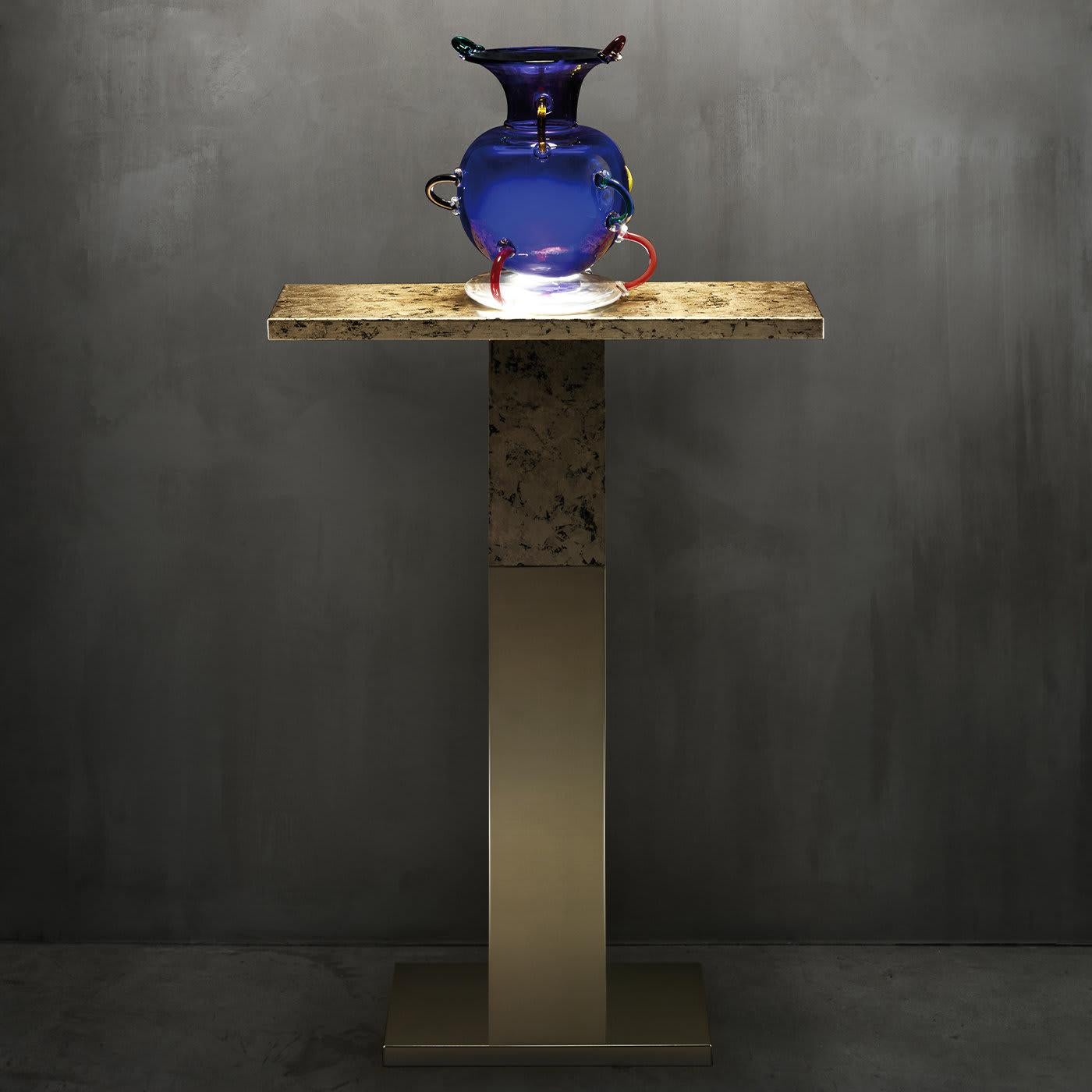 Italian Porto Gold Console By Andrea Branzi For Sale