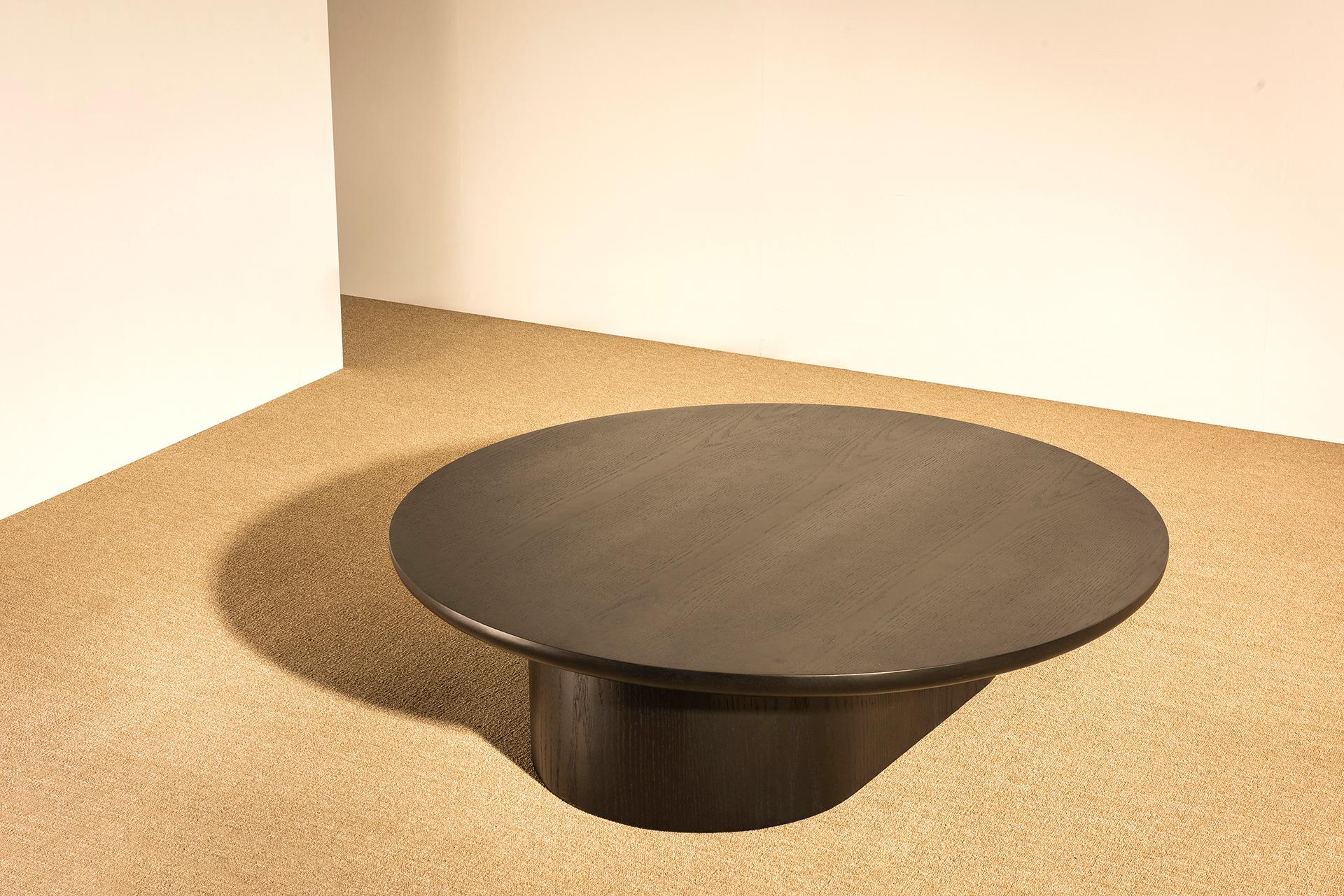 Ebonized Porto Set Center Table, by Rain, Contemporary Center Table, Laminated Oakwood