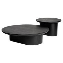 Porto Set Center Table, by Rain, Contemporary Center Table, Laminated Oakwood