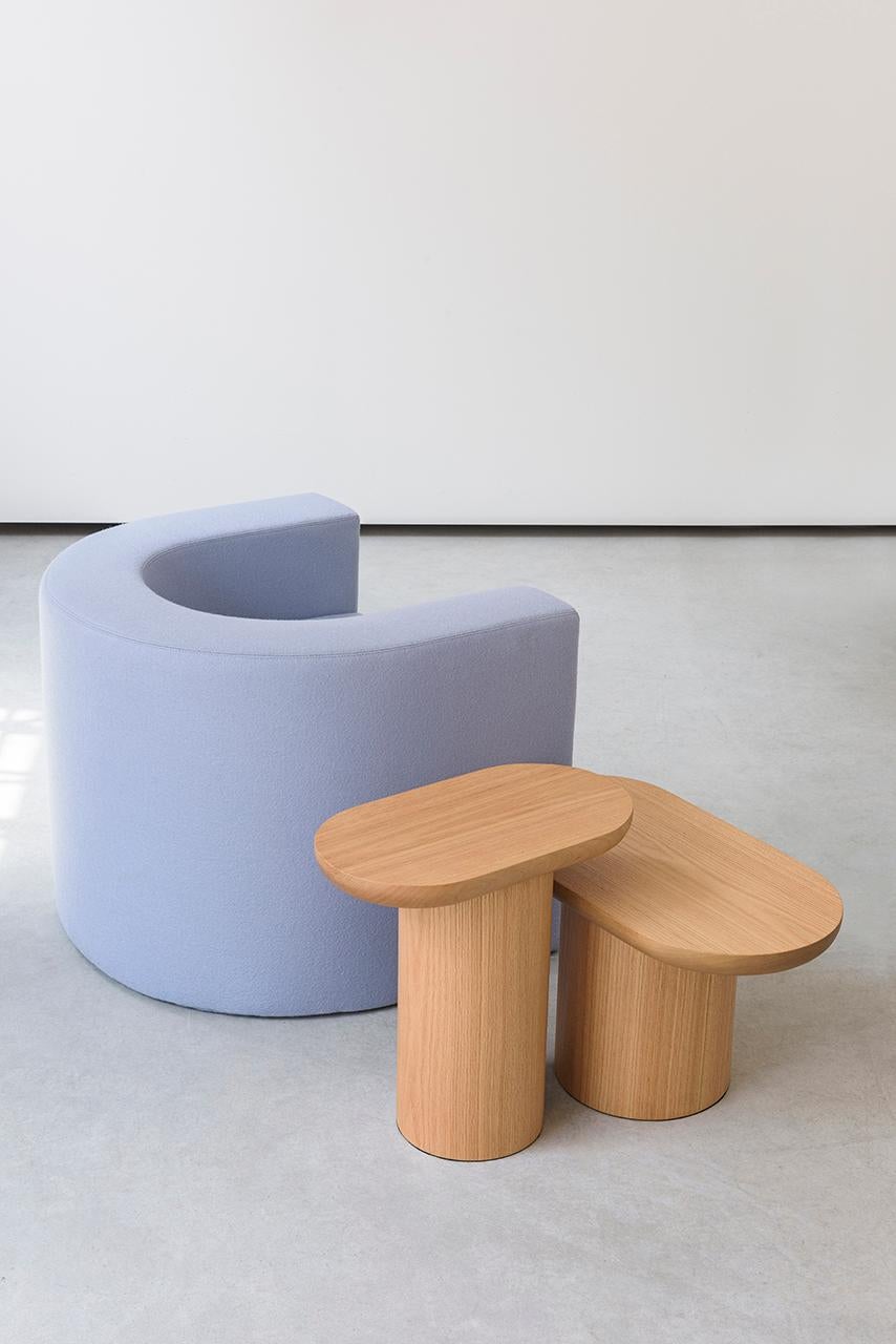 Bois Table d'appoint Porto Set, par Rain, table centrale contemporaine, bois de chêne stratifié en vente