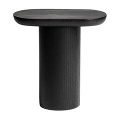 Porto Side Table, High, by Rain, Contemporary Side Table, Ebonized Oak