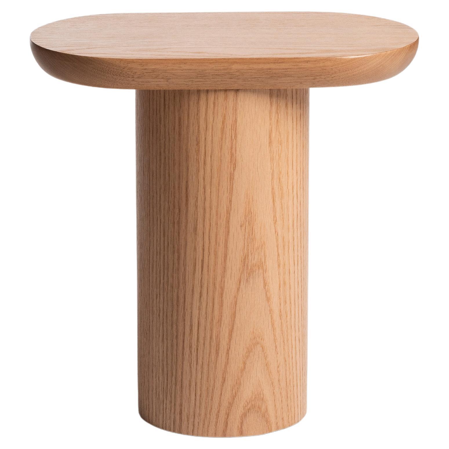 Porto Side Table, High, by Rain, Contemporary Side Table, Laminated Oak Wood