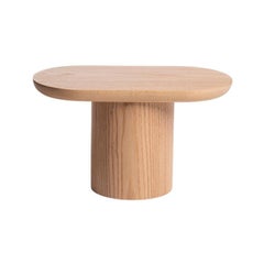 Mesa auxiliar Porto, baja, de Rain, Mesa auxiliar contemporánea, Madera de roble laminada