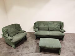 Porto Venere Sofa Set by Vico Magistretti for Cassina, 1980s