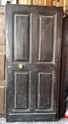Entrance door, black lacquered main door single leaf, italy