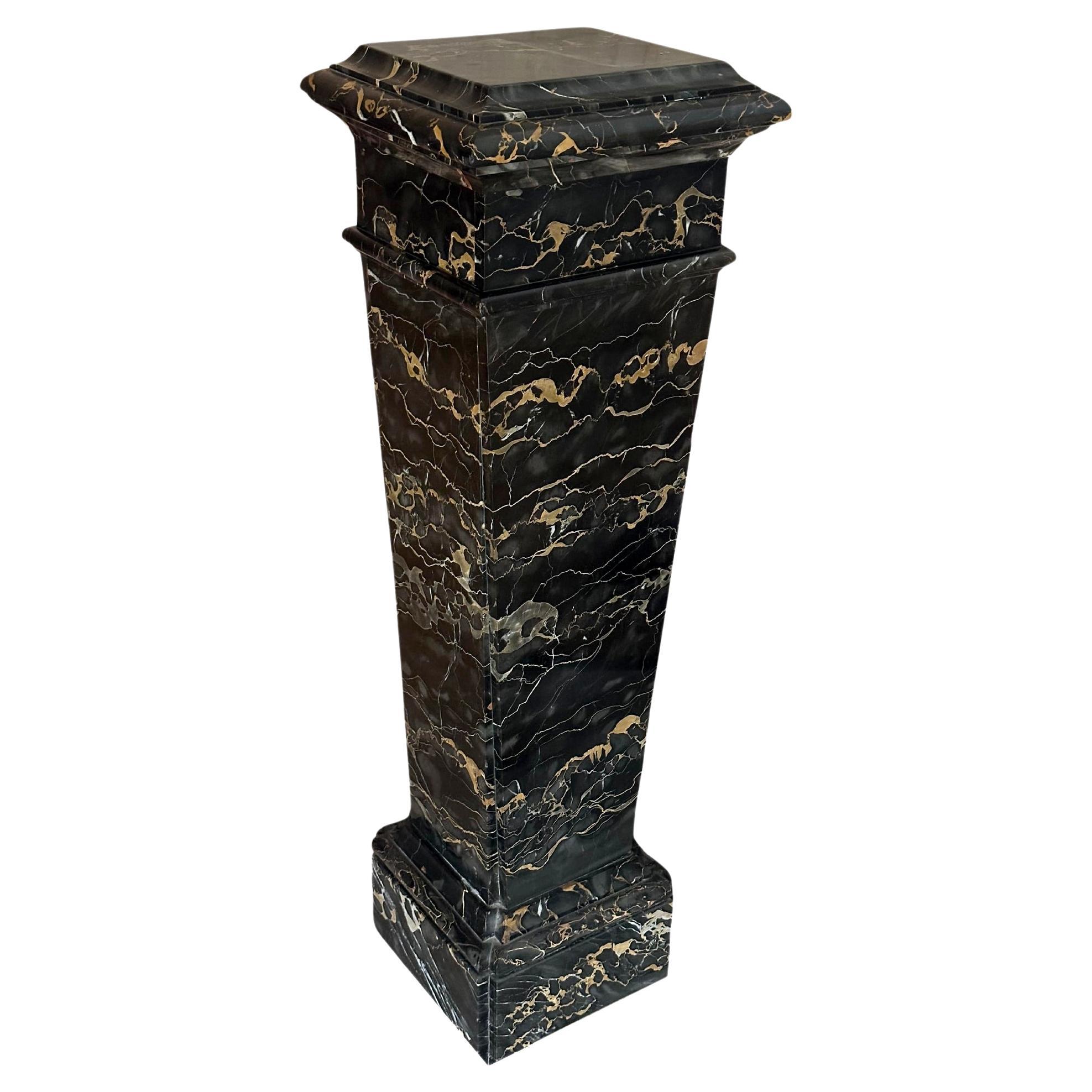 Portor marble pedestal, France, circa 1900