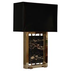 Portoro-Tischlampe aus Marmor und Messing, 2000