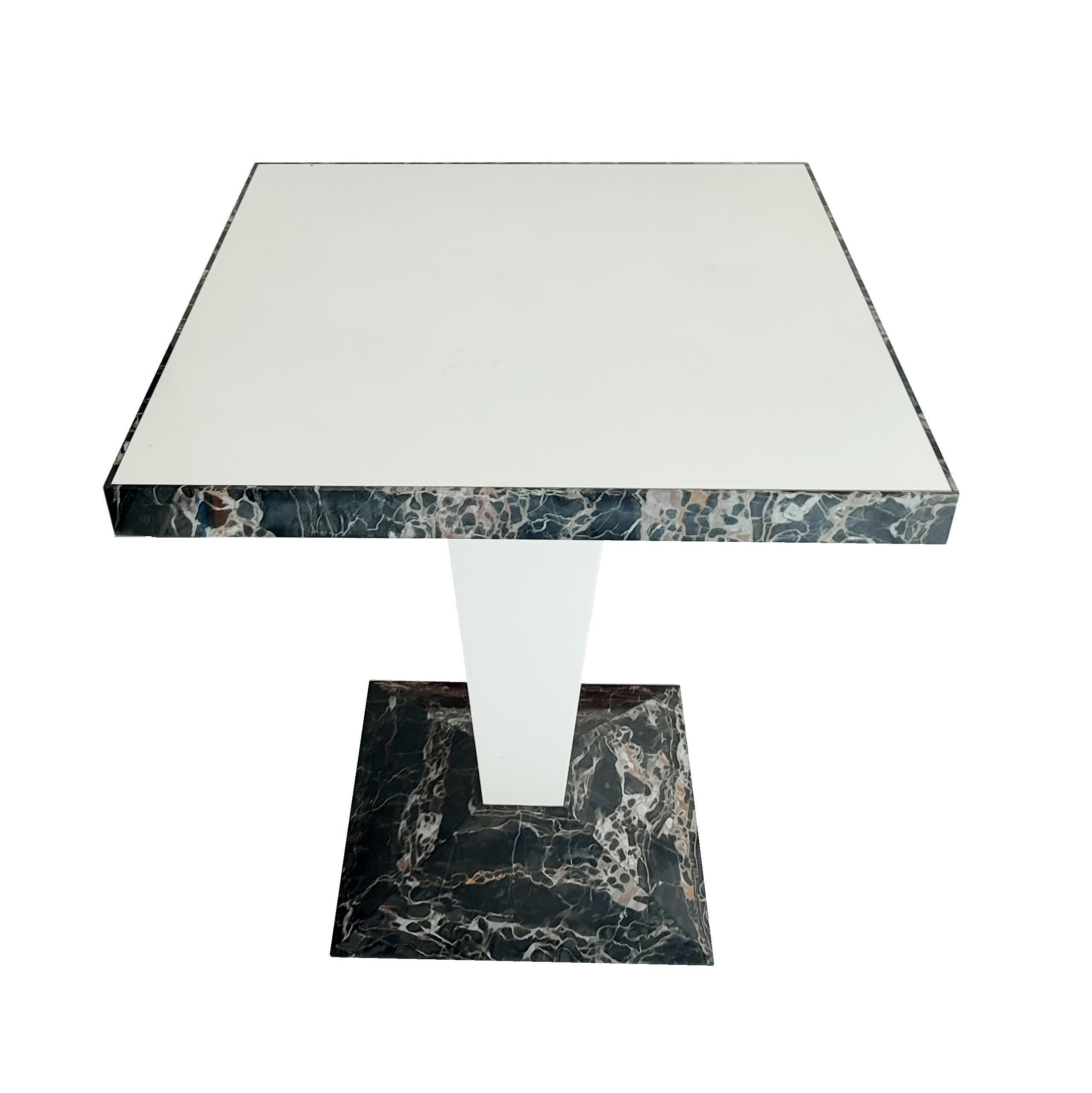 Portoro Marble Design Table & White Krion by Joaquín Moll Meddel Spain in Stock In New Condition For Sale In VALVERDE DEL MAJANO, CL
