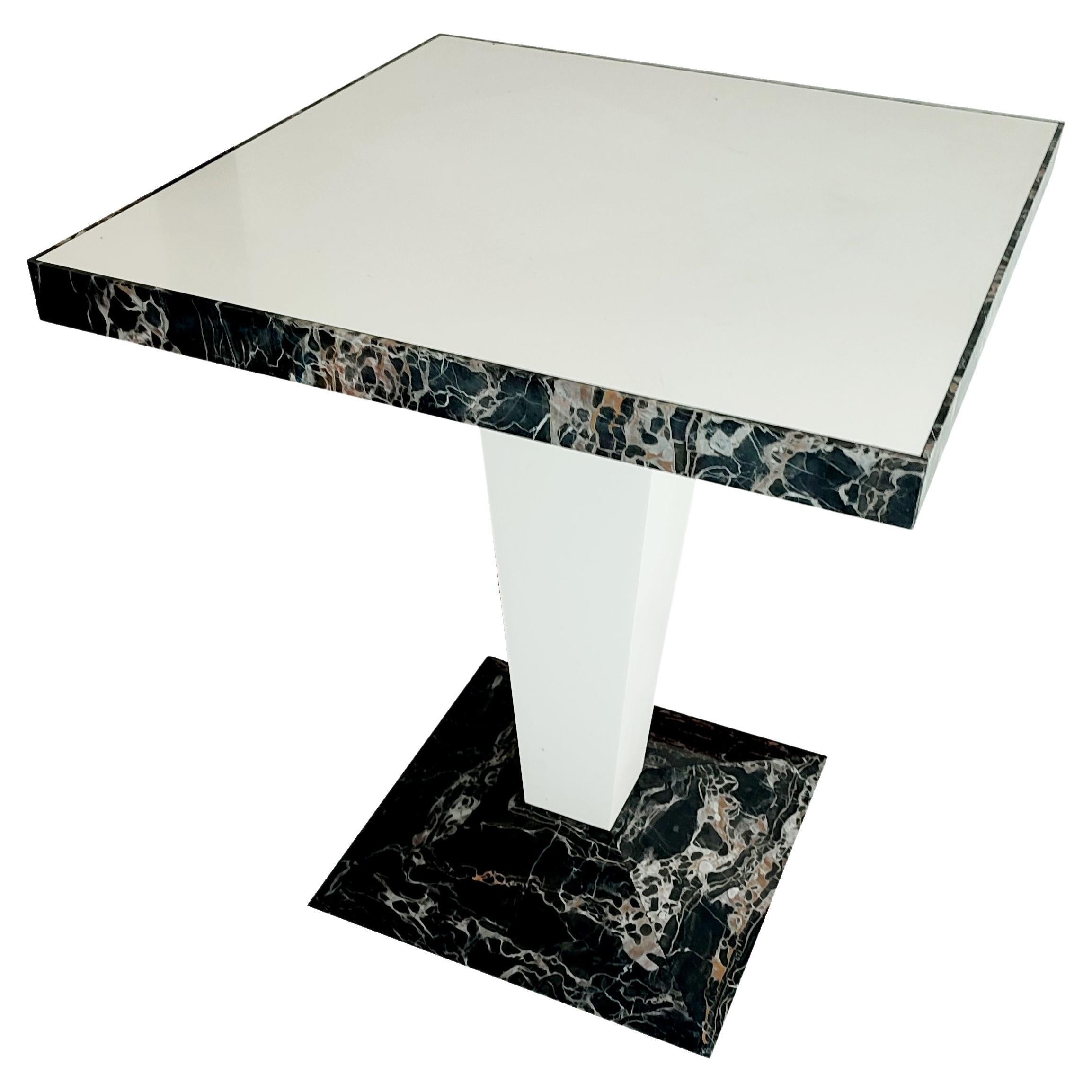 Portoro Marble Design Table & White Krion by Joaquín Moll Meddel Spain in Stock For Sale