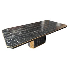 Portoro marble dining table
