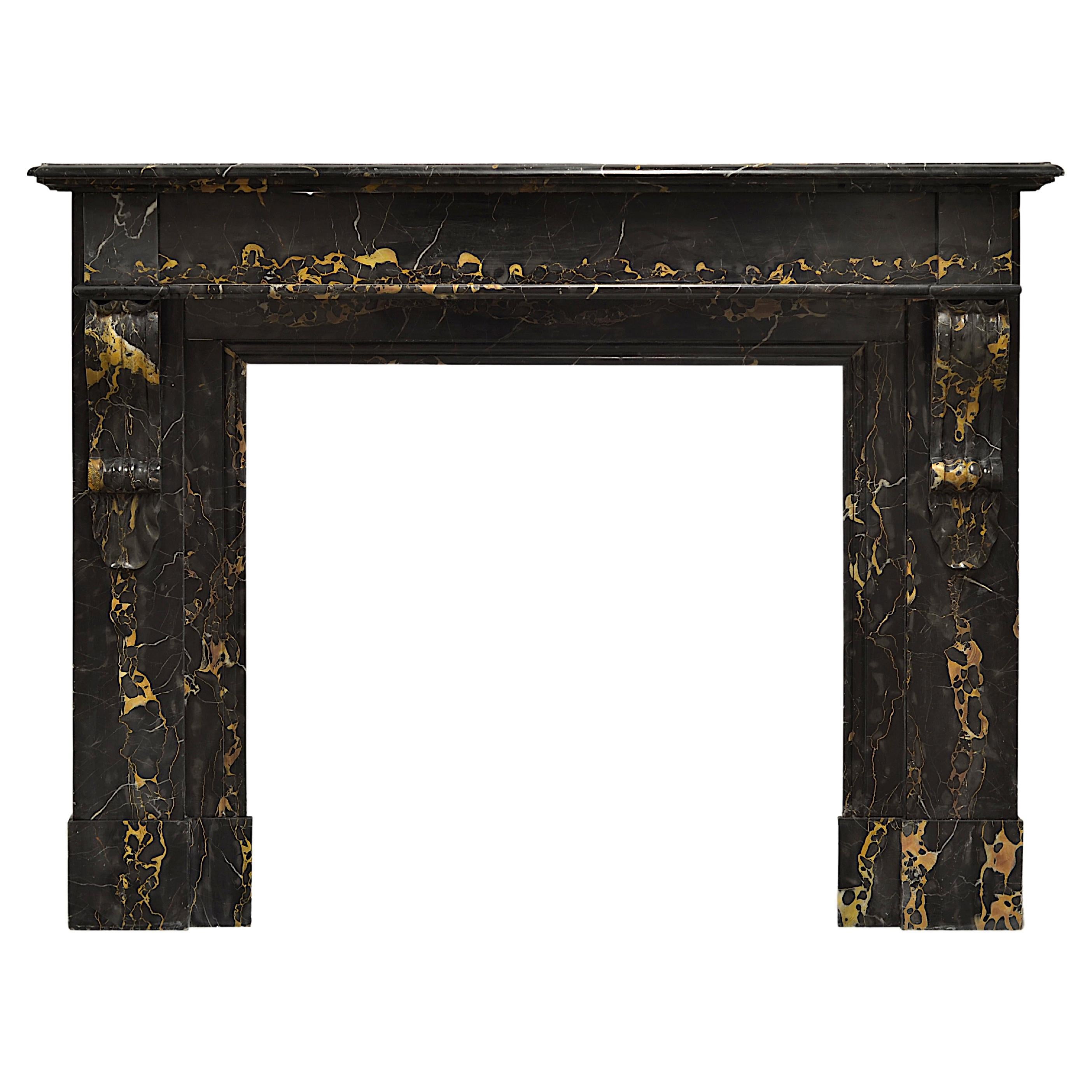 Portoro Marble Fireplace Mantel