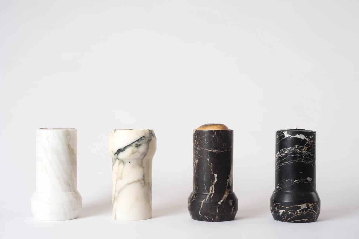 Portoro Octans Candelabro Dúo de Dan Yeffet Mármol en venta