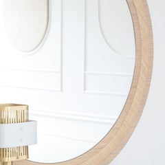 Portovenere Raffia Sand Wall Mirror from the Collezione Riviera