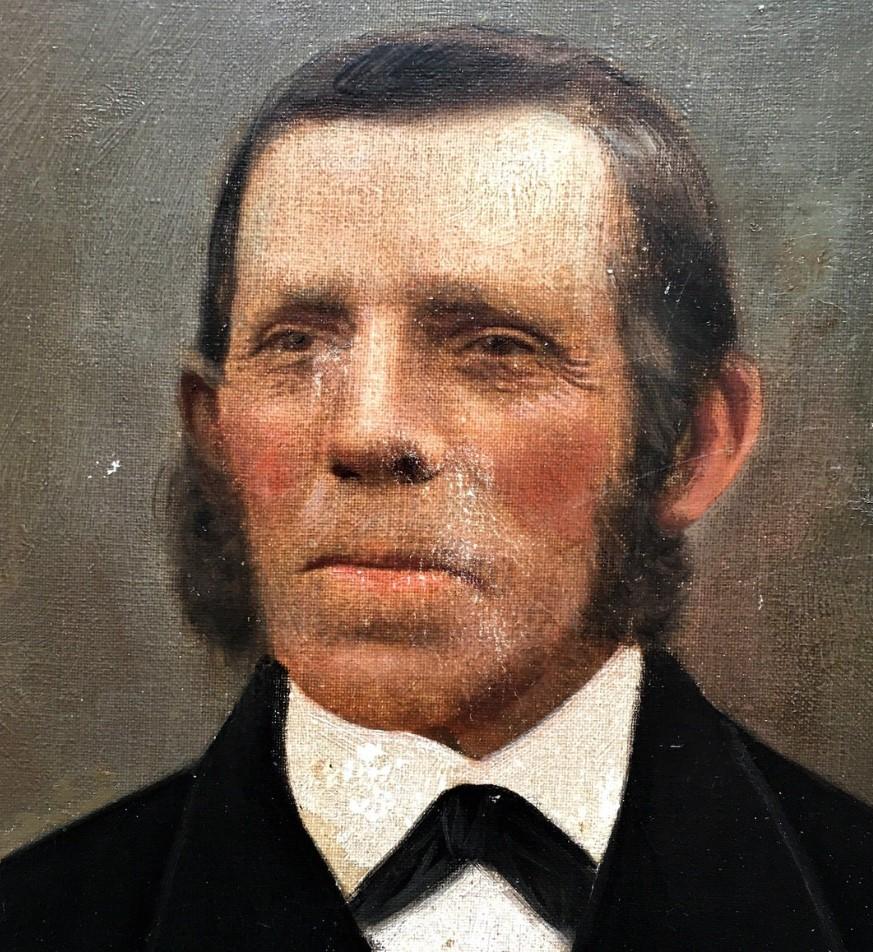 19th Century Portrait, 19th-Century, Oil on Canvas For Sale