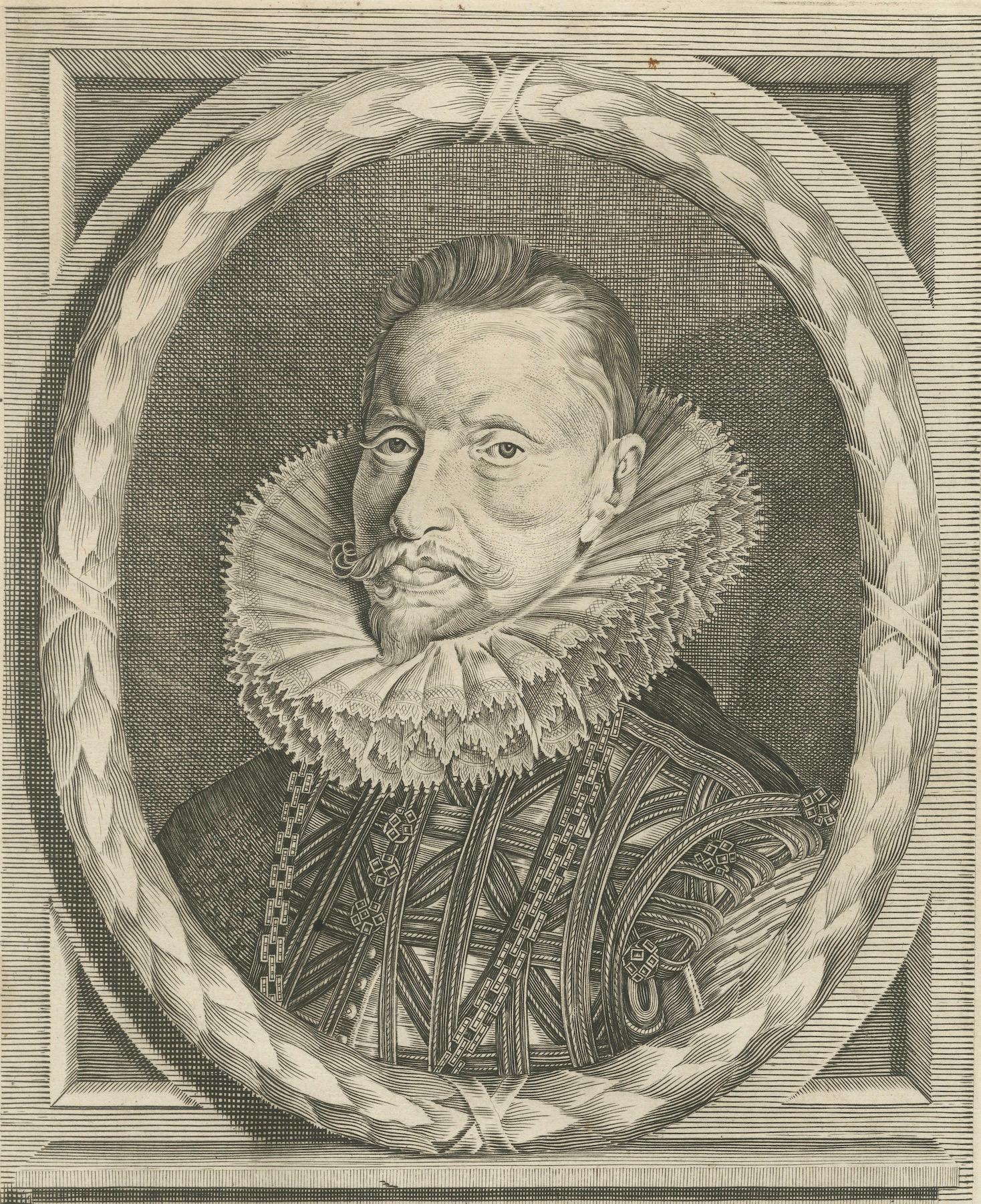 XVIIIe siècle Portrait de l'archiduc Albert d'Autriche - Gravure du gouverneur des Habsbourg, vers 1750 en vente