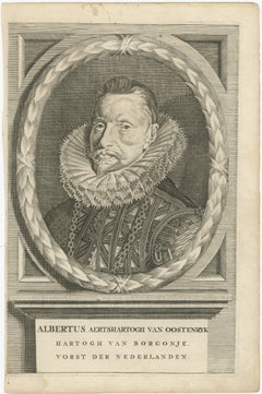 Portrait de l'archiduc Albert d'Autriche - Gravure du gouverneur des Habsbourg, vers 1750