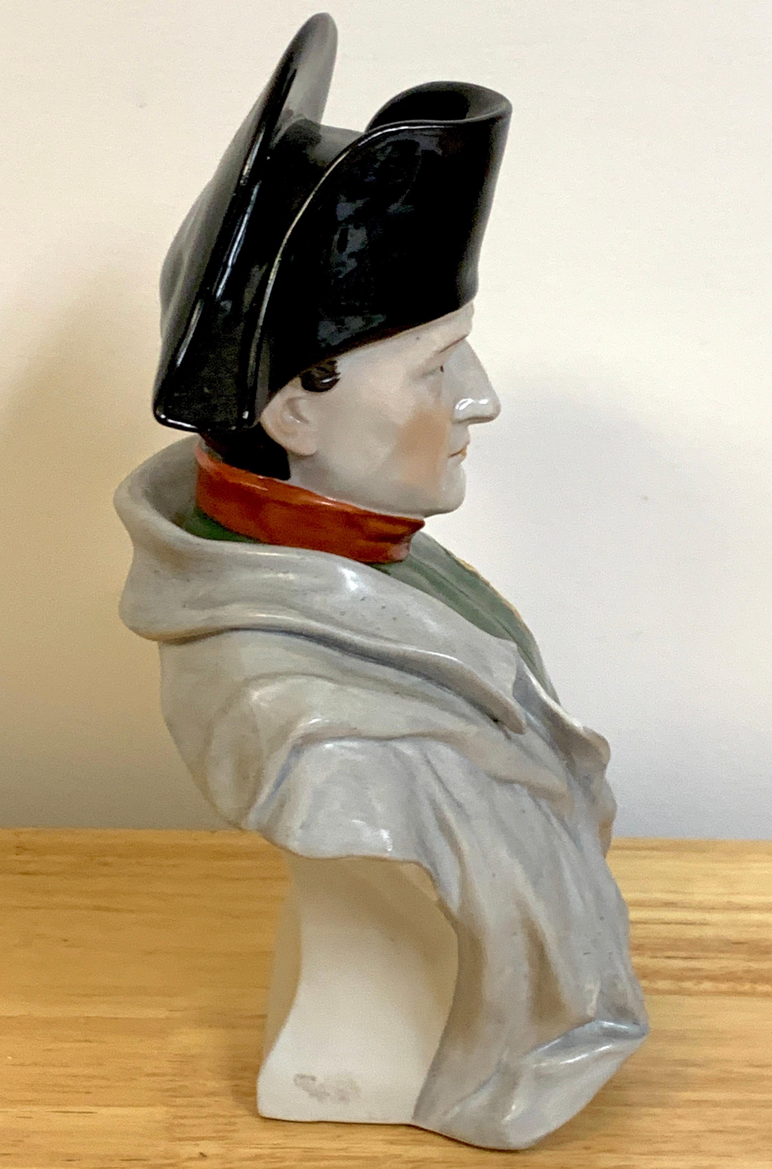 Hand-Painted Portrait Bust of Napoleon Bonaparte, by Sitzendorf