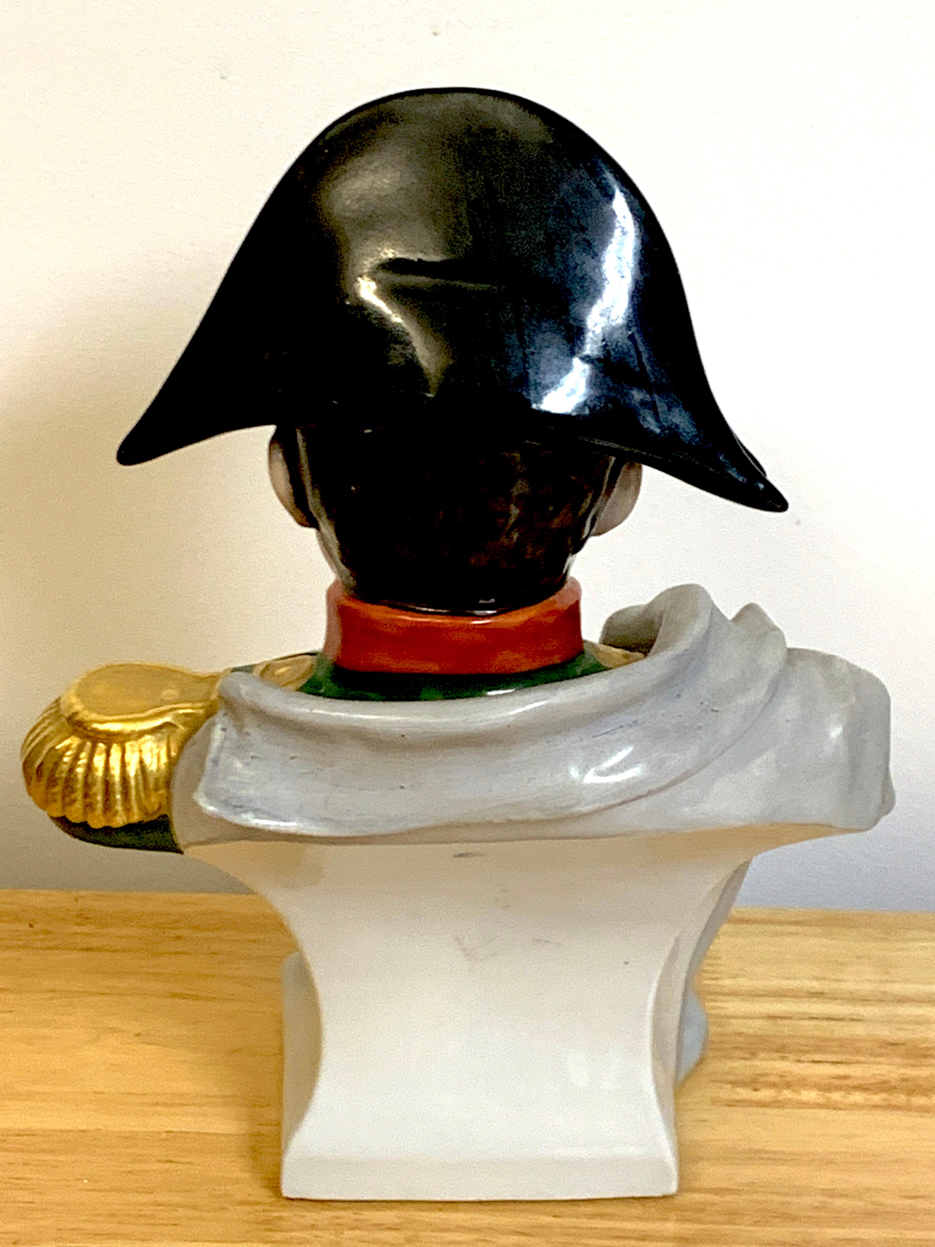 Portrait Bust of Napoleon Bonaparte, by Sitzendorf In Good Condition In West Palm Beach, FL