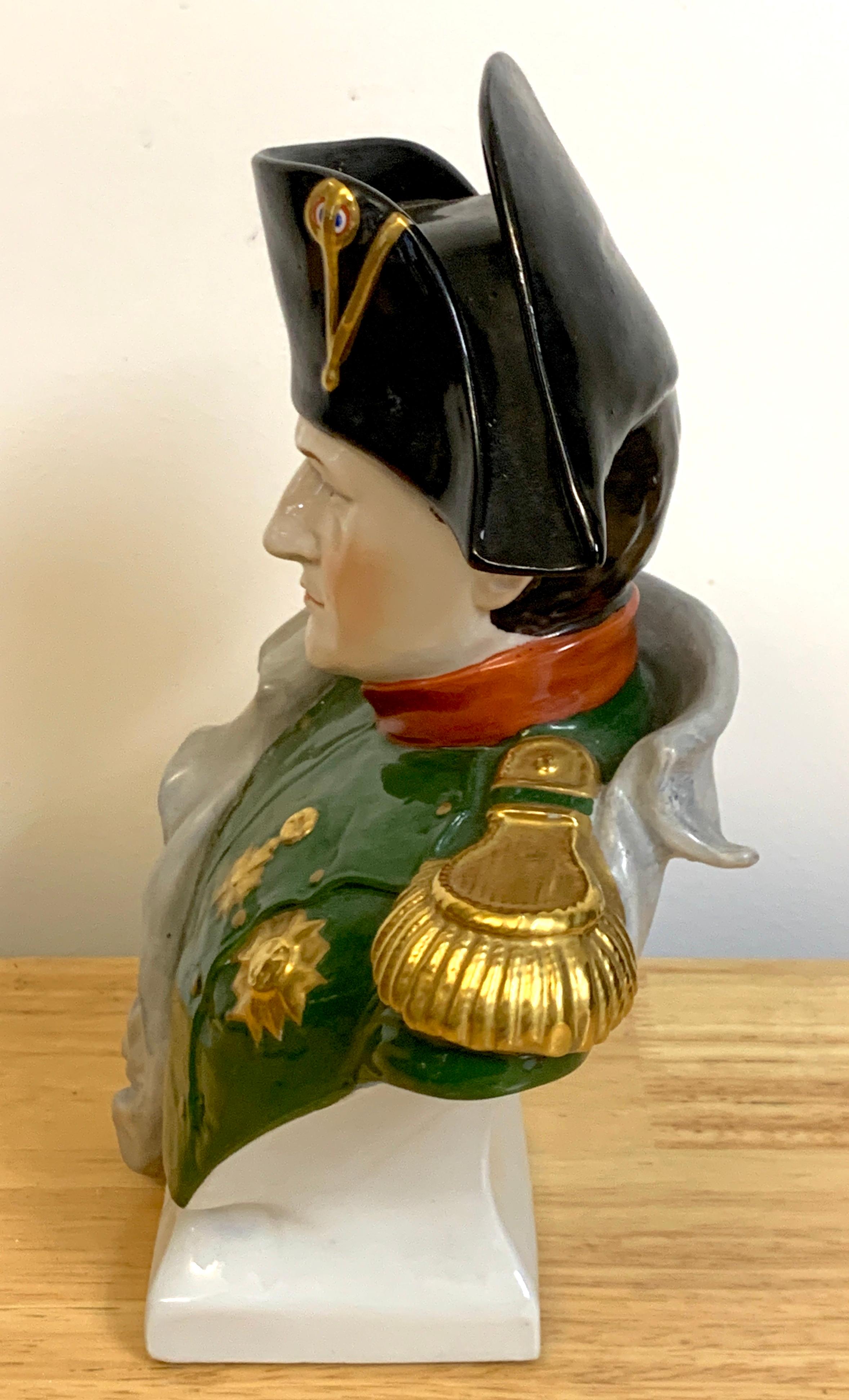 Porcelain Portrait Bust of Napoleon Bonaparte, by Sitzendorf