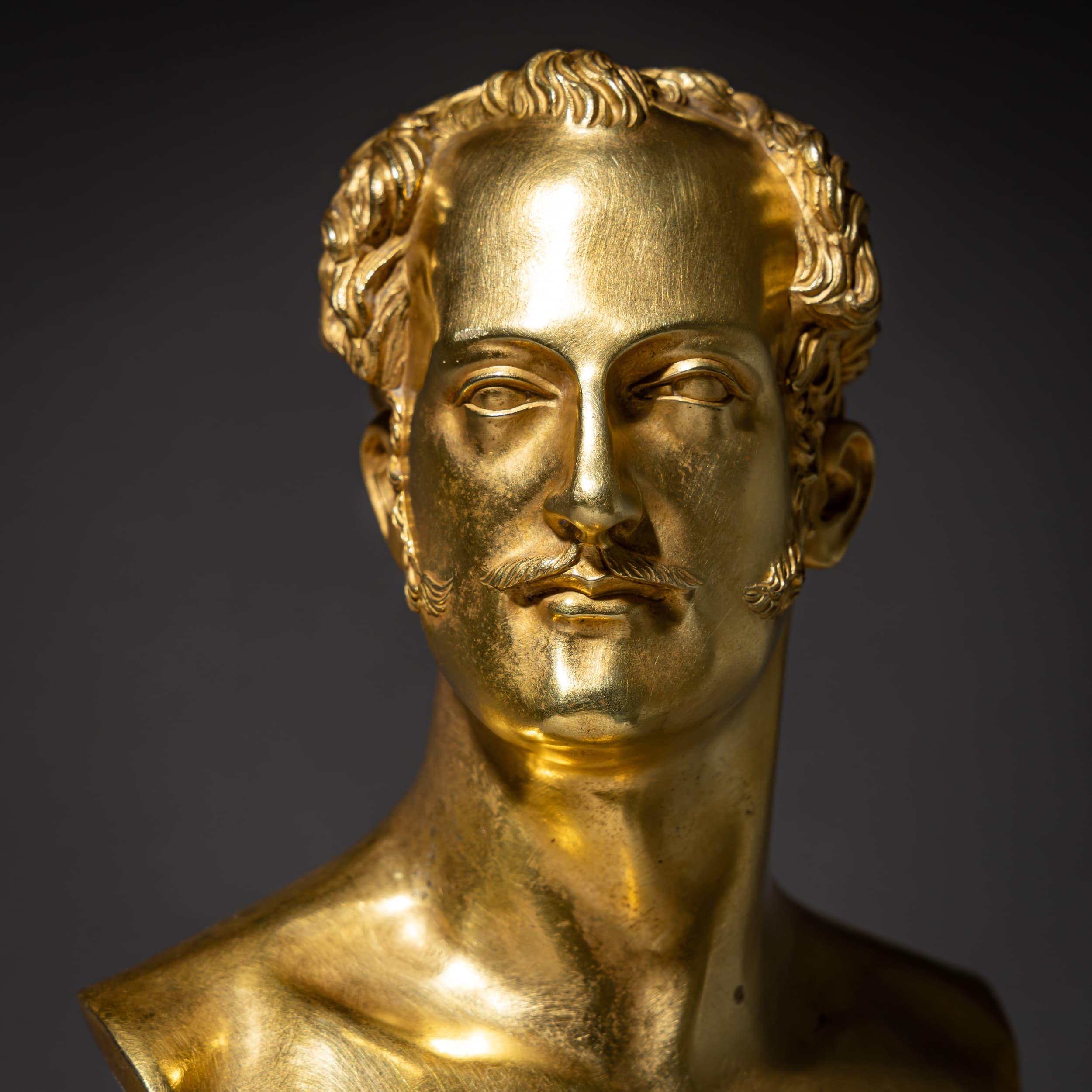 Cast Portrait Bust of Tsar Nicholas I (1796–1855), Attributed to Fyodor Kowschenkow For Sale