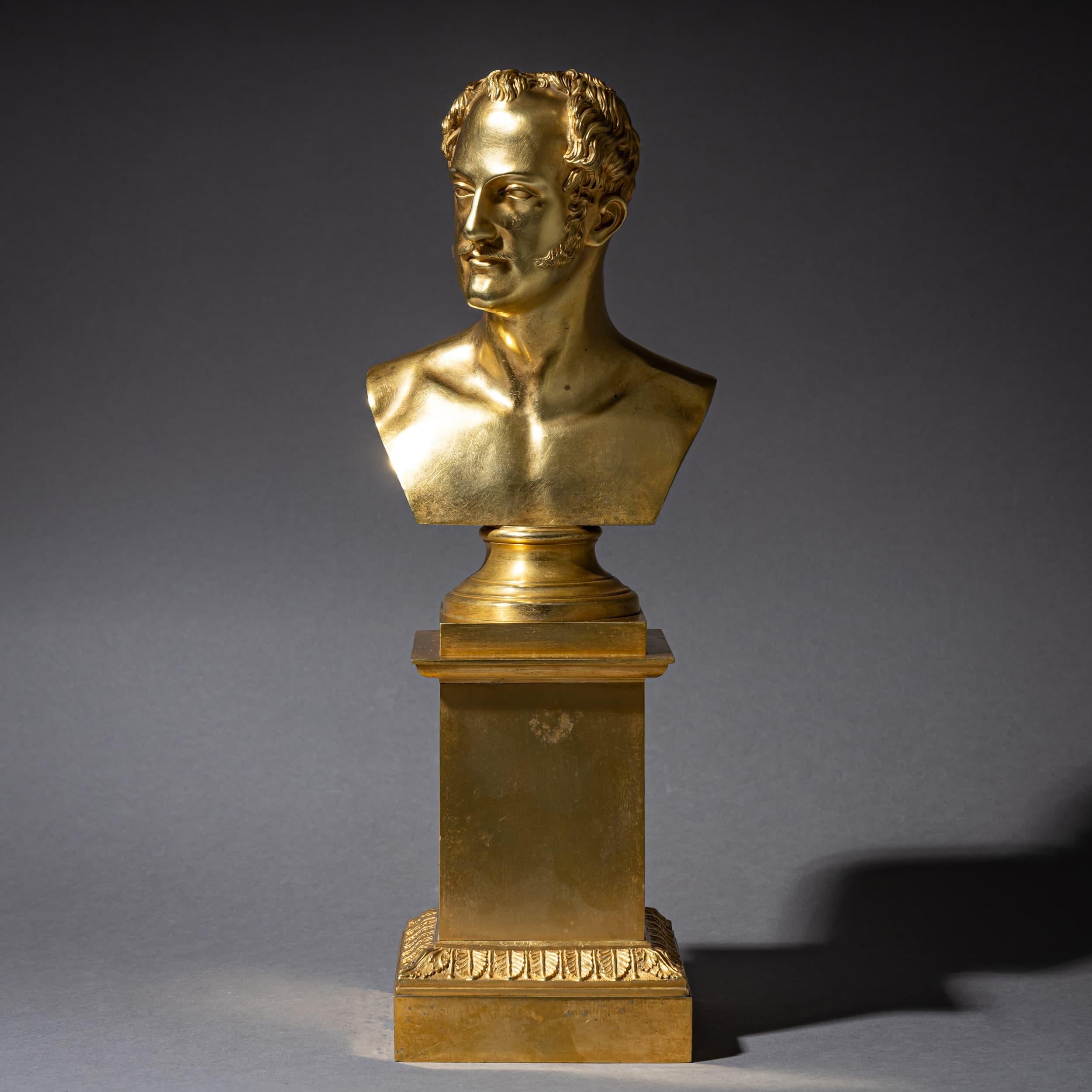 Mid-19th Century Portrait Bust of Tsar Nicholas I (1796–1855), Attributed to Fyodor Kowschenkow For Sale