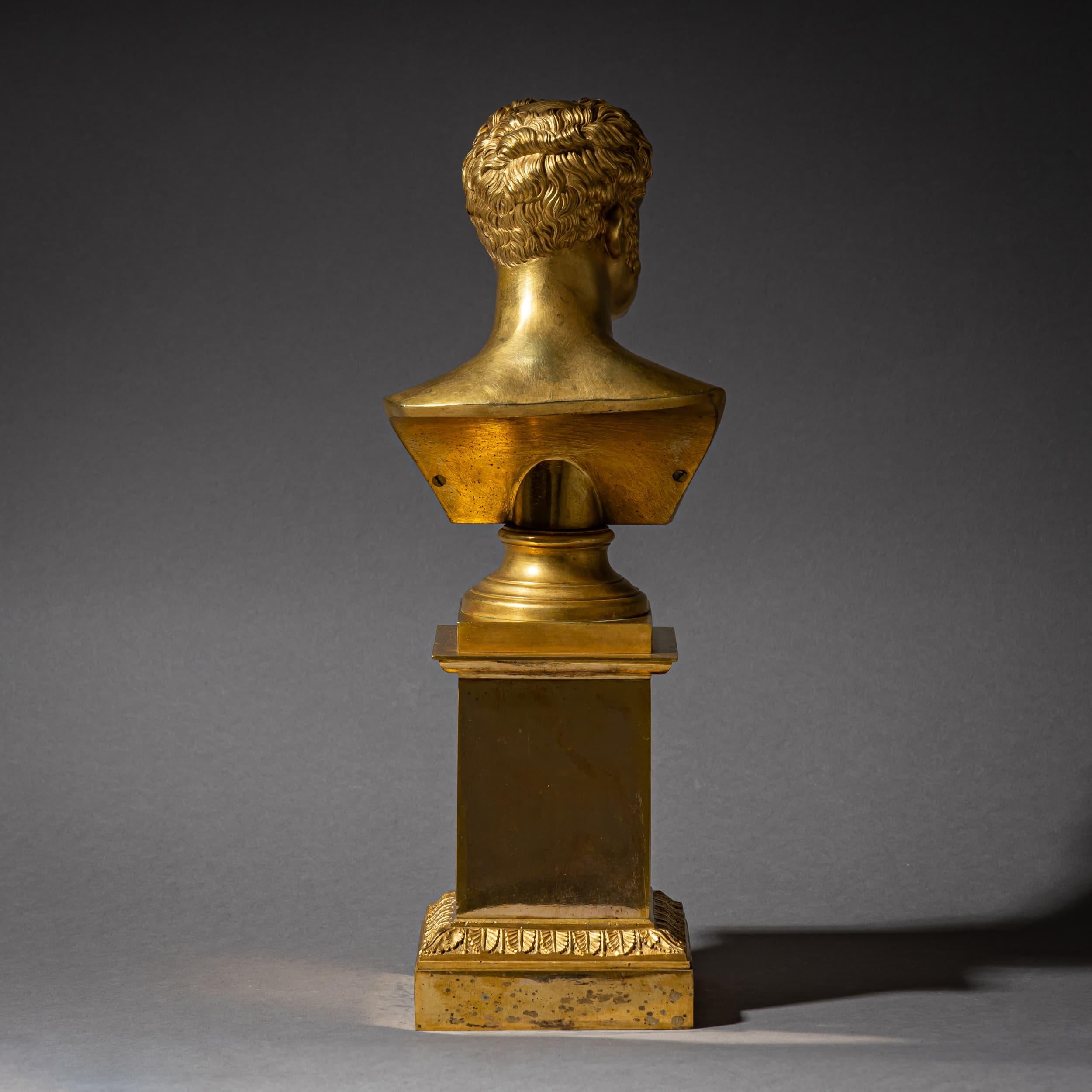 Portrait Bust of Tsar Nicholas I (1796–1855), Attributed to Fyodor Kowschenkow For Sale 1