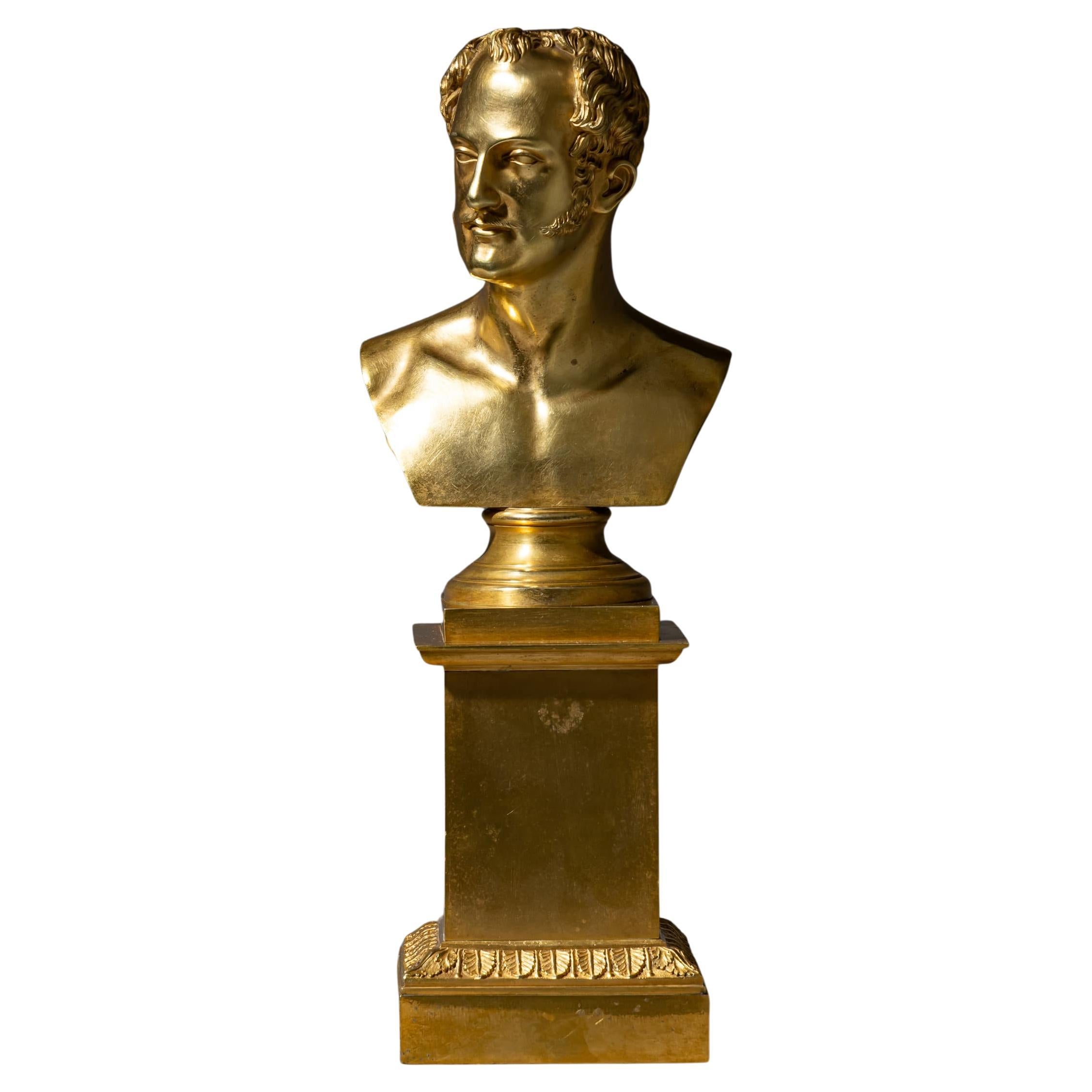 Portrait Bust of Tsar Nicholas I (1796–1855), Attributed to Fyodor Kowschenkow For Sale