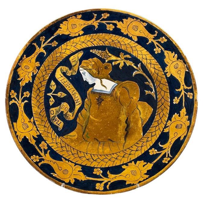 Plato de Cerámica Retrato Cargador - Annie Eliza Spong - Balham - 7 Oct 1886 en venta