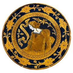 Portrait Charger Keramikteller - Annie Eliza Spong - Balham - 7. Oktober 1886