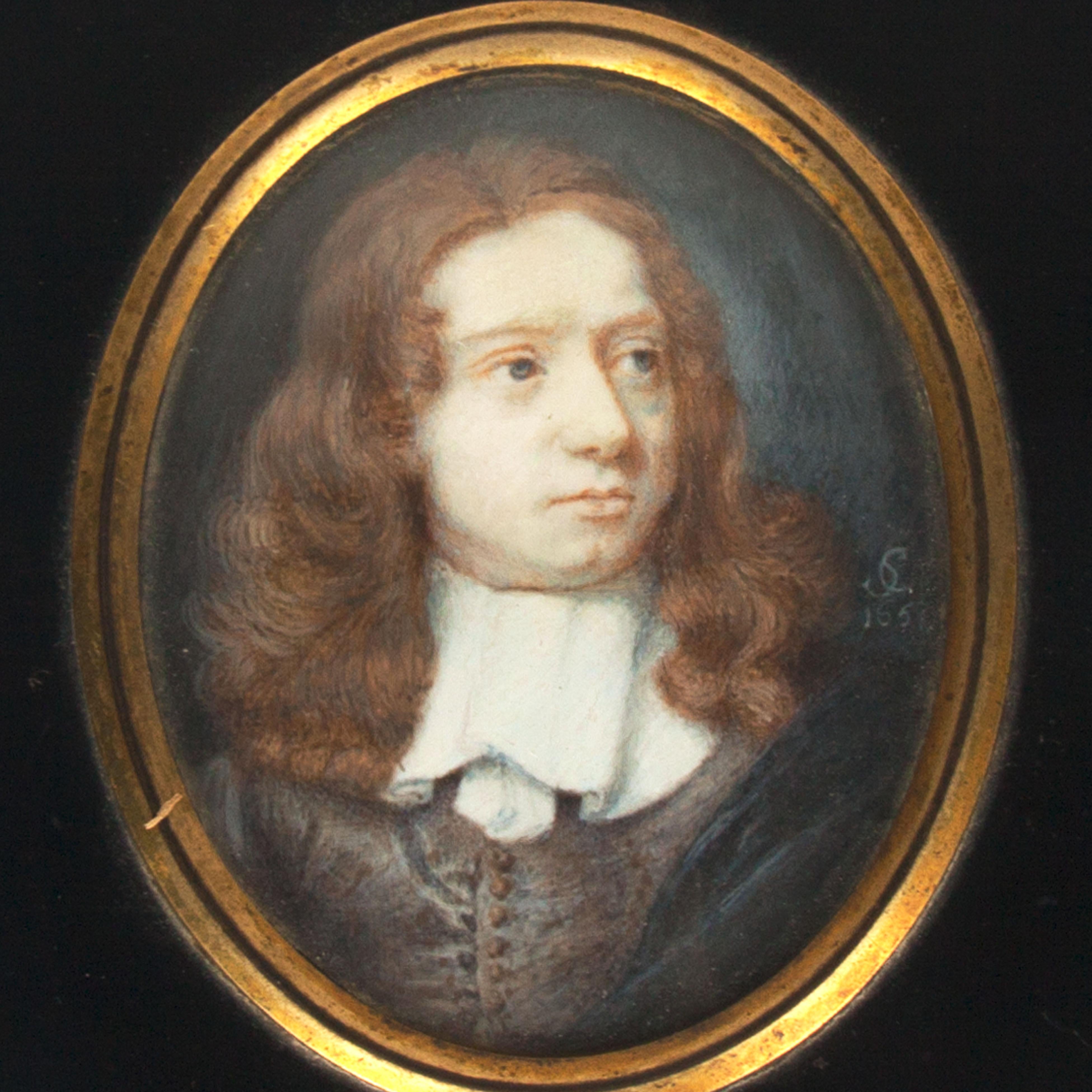 Portrait of a man dated 1657, signed by Samuel cooper.
Aquarelle on parchment.