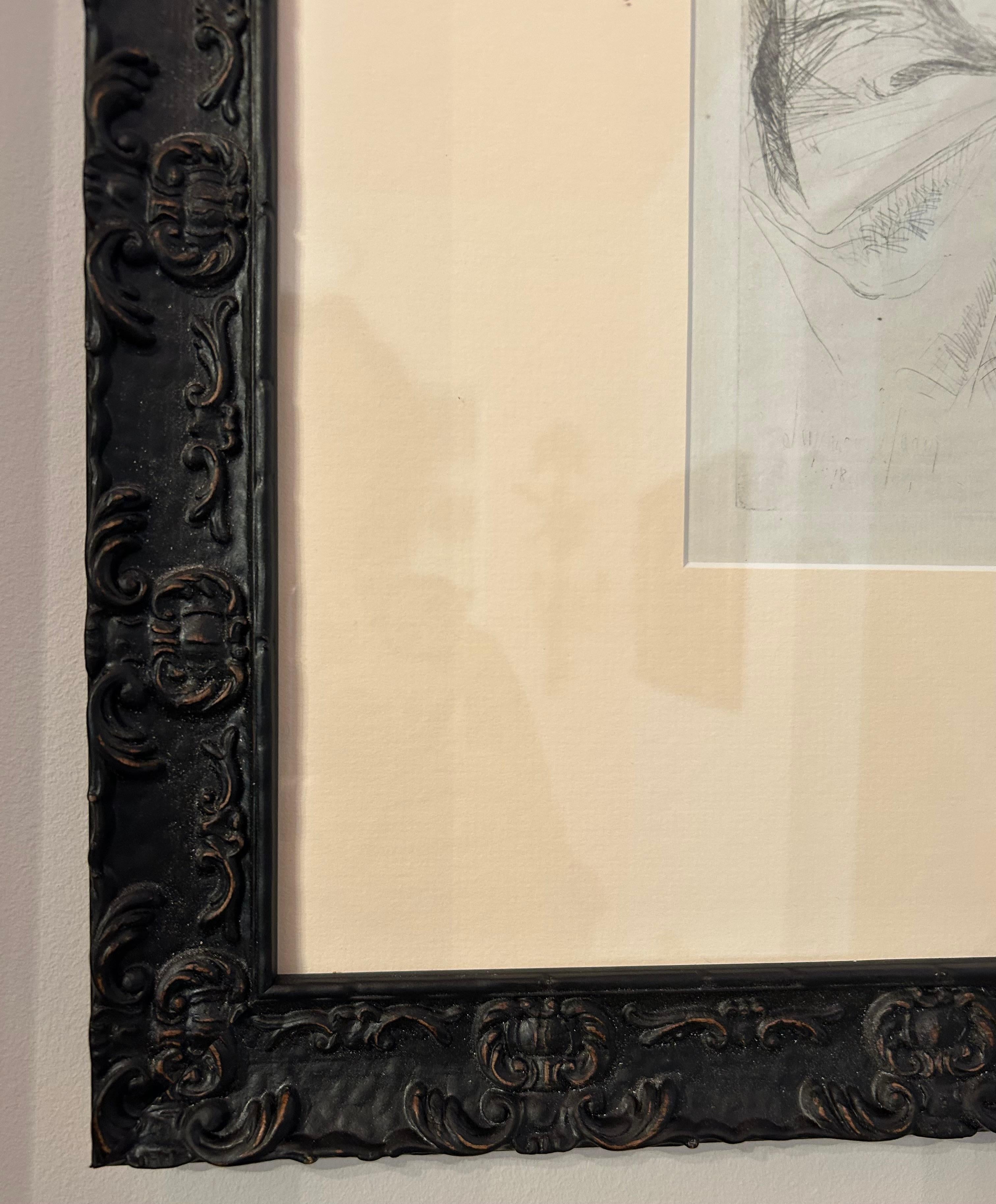 Portrait,  Drypoint and Etching, Francis Seymour Hayden, 1864 For Sale 2