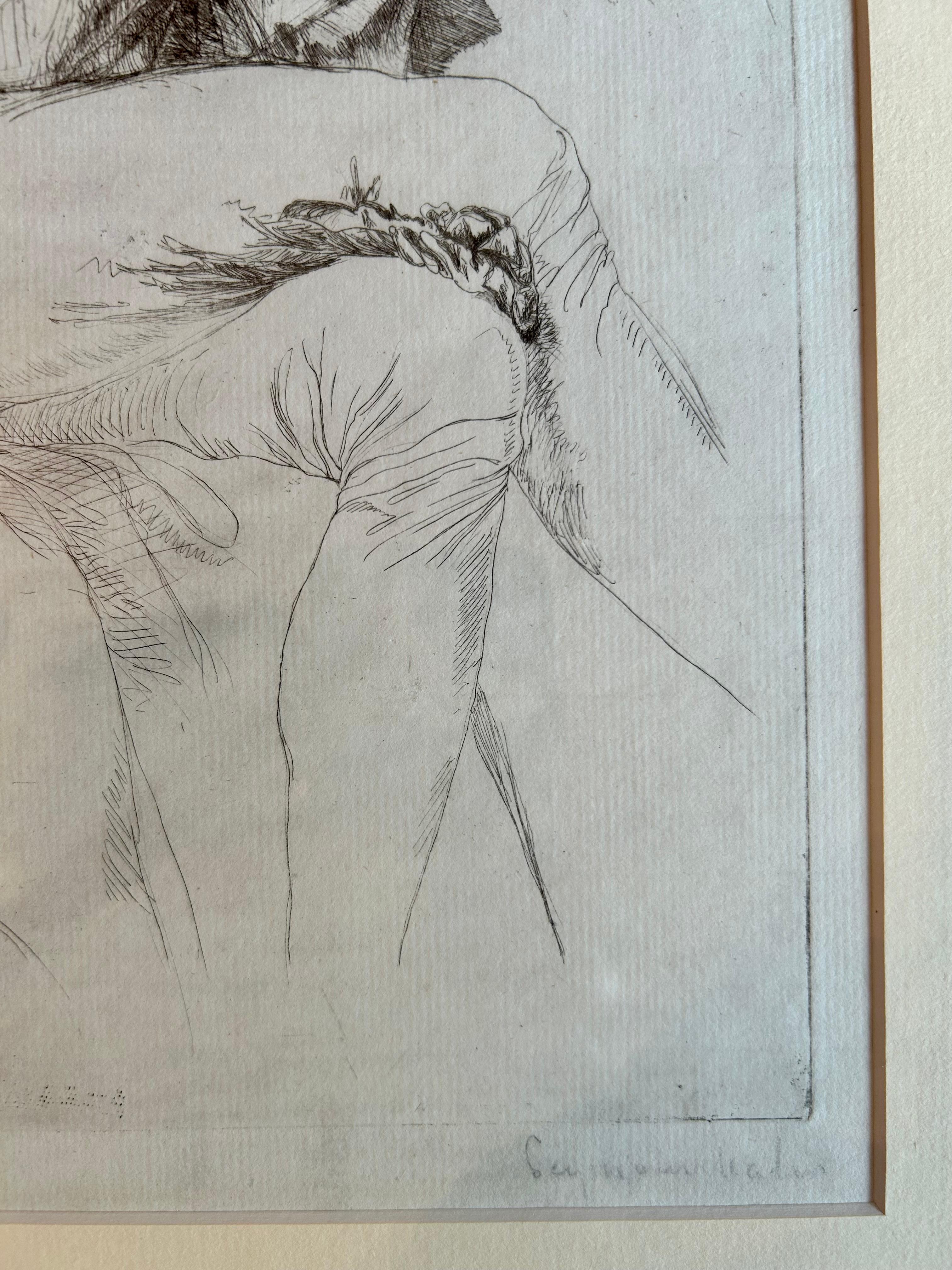 Etched Portrait,  Drypoint and Etching, Francis Seymour Hayden, 1864 For Sale